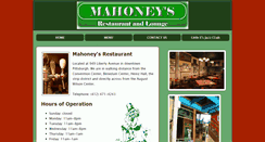 Desktop Screenshot of mahoneysrestaurant.com
